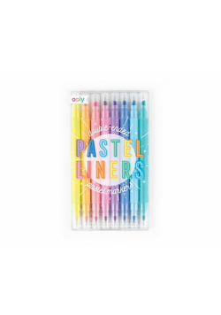 Zakreślacze pastelowe 8 dwustronnych flamastrów