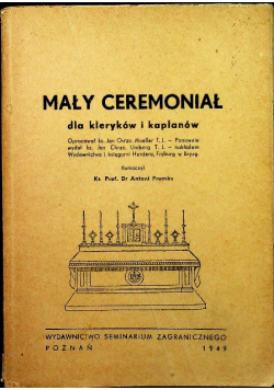 Mały ceremoniał dla kleryków i kapłanów 1949 r.