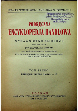 Podręczna Encyklopedja Handlowa Tom 3 1932 r