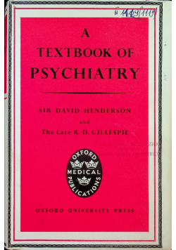 A Textbook of Psychiatry