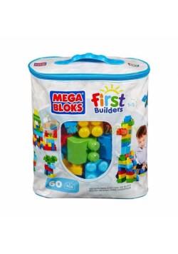 Mega Bloks Duża ECO torba z klockami niebieska