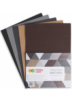 Tektura falista A4/5K mix Natura HAPPY COLOR