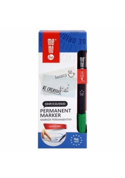 Marker permanentny 0,5mm zielony (10szt) MemoBe
