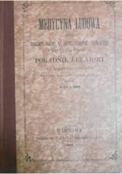 Medycyna Ludowa Poradnik Lekarski reprint 1860 r