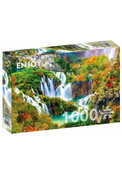 Puzzle 1000 Wodospady Plitwickie/Chorwacja