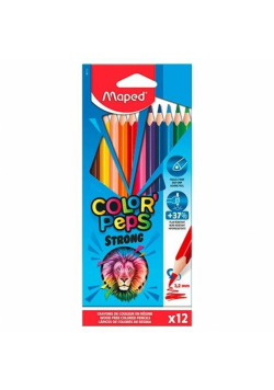 Kredki Colorpeps Strong trójkątne 12 kolorów