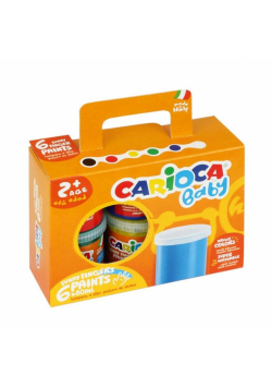 Farby Tempera do malowania palcami 6 kol. CARIOCA