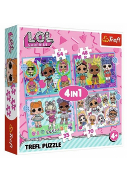 Puzzle 4w1 Poznaj laleczki TREFL