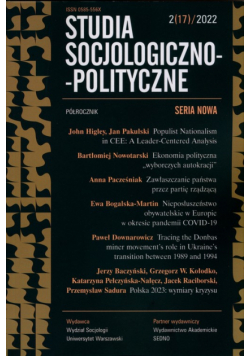 Studia socjologiczo polityczne Nowe 2(17)2022