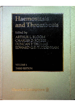 Haemostasis and thrombosis Volume 1