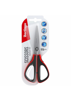 Nożyczki Easycut 300 soft grip 17,5cm czerwone