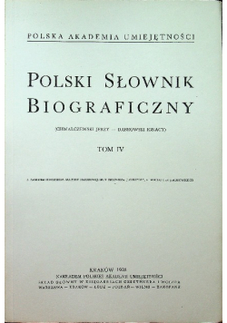 Polski słownik Biograficzny Tom IV reprint z 1938 r