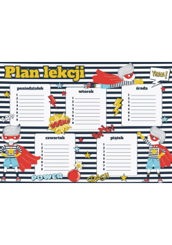 Plan lekcji - Superbohater (5szt)