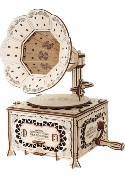 Puzzle Drewniane 3D Gramofon