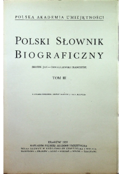 Polski Słownik Biograficzny Tom III reprint z 1937 r