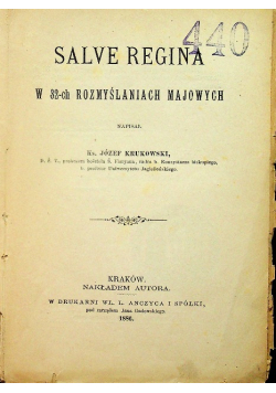 Salve Regina w 32 - ch rozmyślaniach majowych 1886 r.