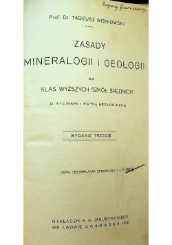 Zasady mineralogji i geologji 1912 r.