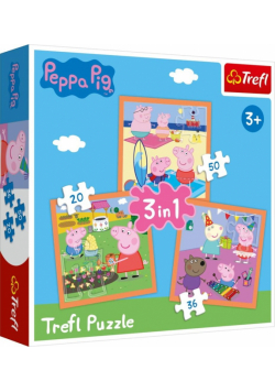 Puzzle 3w1 Pomysłowa Świnka Peppa TREFL