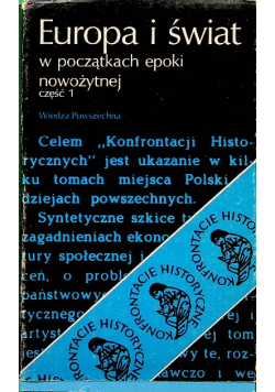 Europa i świat w początkach epoki nowożytnej Część 1