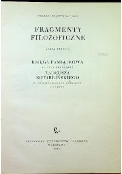 Fragmenty filozoficzne