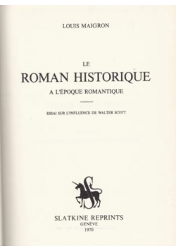Le Roman historique