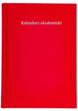 Kalendarz akad. 2023/24 A5 tyg. Vivella czerwony