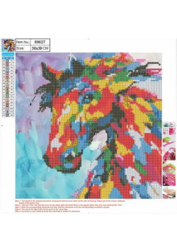 Mozaika diamentowa 5D 30x30cm Horse 89627