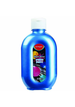 Farba plakatowa metaliczna niebieska 300ml