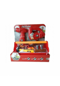 Zestaw narzędzi ze skrzynką czerwony 23 el.