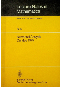 Numerical Analysis Dundee 1975
