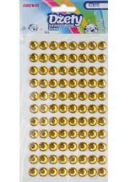 Dżety samoprzylepne złote 8mm 88szt