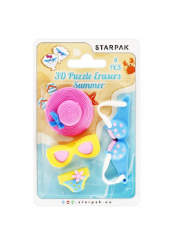 Gumka do mazania 3D puzzle 4 sztuki Summer