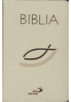 Biblia z rybką z suwakiem ecru