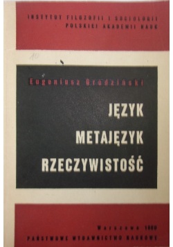 Język Metajęzyk Rzeczywistość