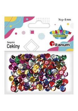 Cekiny okrągłe 9mm mix 14g