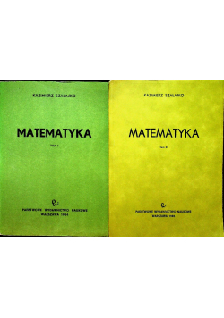 Matematyka Tom I i II