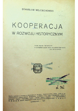Kooperacja w rozwoju historycznym 1923 r.