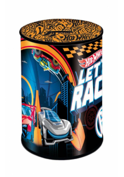 Skarbonka metalowa okrągła Hot Wheels