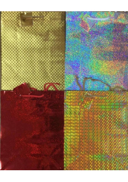 Torebka ozdobna hologram PL-6H średnia MIX