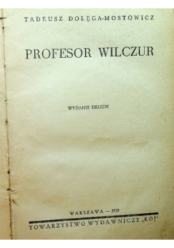 Profesor Wilczur 1939 r