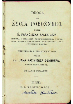 Droga do życia pobożnego ok 1874 r.