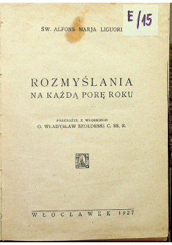 Rozmyślania na każda porę roku 1927 r