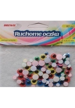 Ruchome oczka kolorowe 80szt