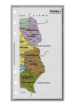 Wkład do organizera A5 mapa Polski ANTRA