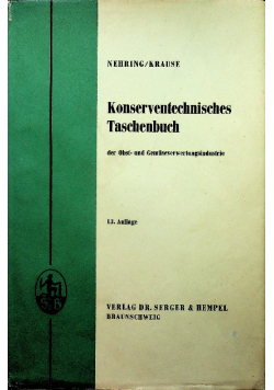 Konserventechnisches Taschenbuch
