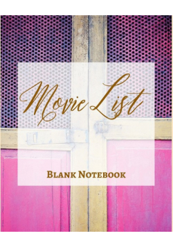 Movie List - Blank Notebook - Write It Down - Pastel Hot Pink Yellow Gold Wooden Abstract Modern Contemporary Design