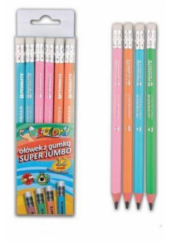 Ołówek Premium z gumką Jumbo (12szt) PENMATE