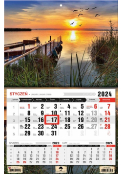 Kalendarz 2024 jednodzielny Mazury