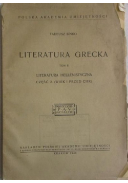 Literatura grecka 1948r .