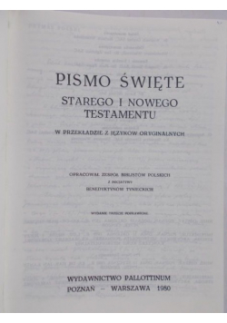 Pismo Święte Starego i Nowego Testamentu